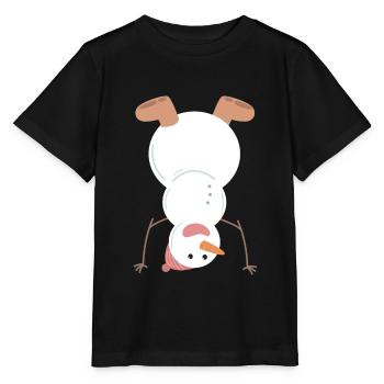 bonhomme de neige - T-shirt bio MINI CREATOR Stanley/Stella Enfant - noir - Devant - Mikhail (115cm)