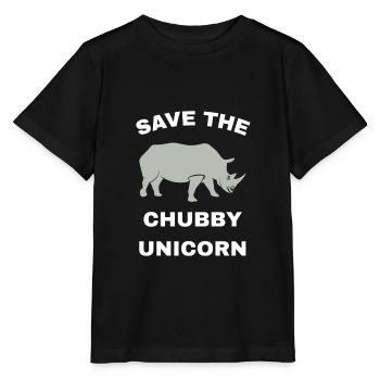 Speichern Sie das mollige Einhorn - Stanley/Stella Kinder T-Shirt MINI CREATOR  - Schwarz - Vorne - Mikhail (115cm)