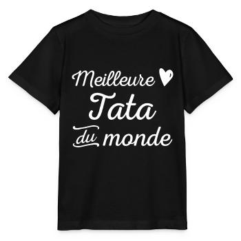meilleure tata du monde t shirt - T-shirt bio MINI CREATOR Stanley/Stella Enfant - noir - Devant - Mikhail (115cm)