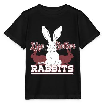 lièvre - T-shirt bio MINI CREATOR Stanley/Stella Enfant - noir - Devant - Mikhail (115cm)