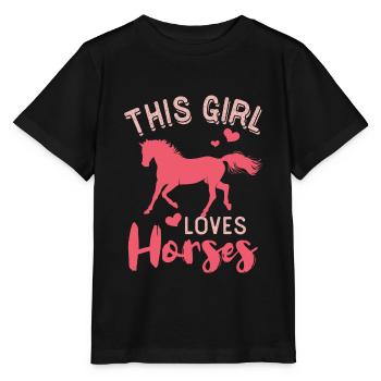 Chevaux monter cheval cadeau cavalier cavalière animal - T-shirt bio MINI CREATOR Stanley/Stella Enfant - noir - Devant - Mikhail (115cm)