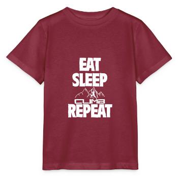Escalade rocher cadeau de randonnée disant montée - T-shirt bio MINI CREATOR Stanley/Stella Enfant - bordeaux - Devant - Kain (125cm)