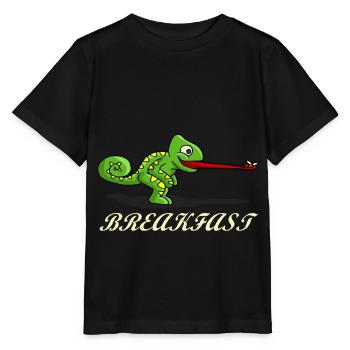 Breakfast reptile - Stanley/Stella MINI CREATOR Kids’ T-Shirt - black - Front - Mikhail (115cm)