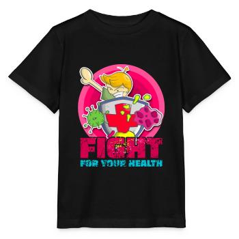 Kämpfe für deine Gesundheit - Stanley/Stella Kinder T-Shirt MINI CREATOR  - Schwarz - Vorne - Mikhail (115cm)