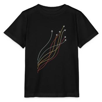 Pilot plane fly gift glider flight - Stanley/Stella MINI CREATOR Kids’ T-Shirt - black - Front - Mikhail (115cm)