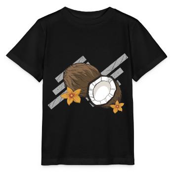 Kokos Geschenk Kokosnuss Urlaub Karibik Sommer - Stanley/Stella Kinder T-Shirt MINI CREATOR  - Schwarz - Vorne - Mikhail (115cm)