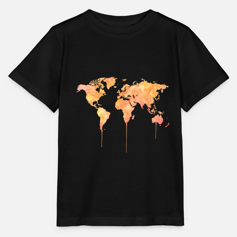 Carte du monde - T-shirt bio MINI CREATOR Stanley/Stella Enfant - noir