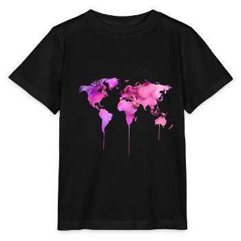 Carte du monde - T-shirt bio MINI CREATOR Stanley/Stella Enfant - noir - Devant - Mikhail (115cm)