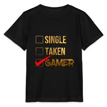 Single Attribué Gamer - T-shirt bio MINI CREATOR Stanley/Stella Enfant - noir - Devant - Mikhail (115cm)