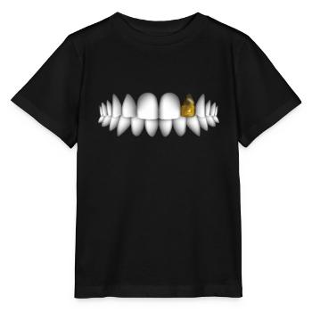 dents avec dent d'or - T-shirt bio MINI CREATOR Stanley/Stella Enfant - noir - Devant - Mikhail (115cm)
