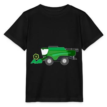 Combine tractor tractor farmer - Stanley/Stella MINI CREATOR Kids’ T-Shirt - black - Front - Mikhail (115cm)