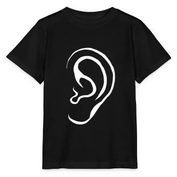 Ear listening gift - Stanley/Stella MINI CREATOR Kids’ T-Shirt - black - Front - Mikhail (115cm)