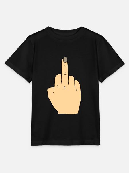 Mittelfinger Geschenk - Stanley/Stella Kinder T-Shirt MINI CREATOR - Schwarz