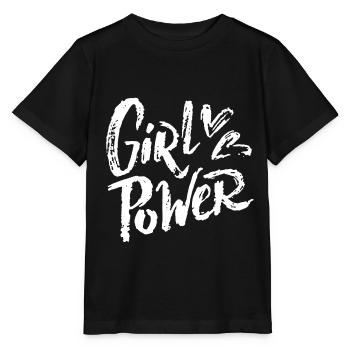 Frauenpower weiß - Stanley/Stella Kinder T-Shirt MINI CREATOR  - Schwarz - Vorne - Mikhail (115cm)