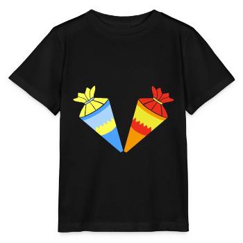 Schultüte Schultüten Einschulung Zuckertüte - Stanley/Stella Kinder T-Shirt MINI CREATOR  - Schwarz - Vorne - Mikhail (115cm)