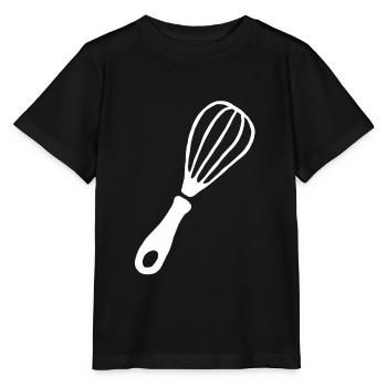 Whisk hobby chef cook bake kitchen gift - Stanley/Stella MINI CREATOR Kids’ T-Shirt - black - Front - Mikhail (115cm)