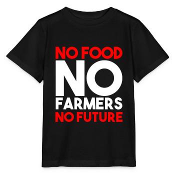 No Farmer No Food No Future Agriculture Farmer - Stanley/Stella MINI CREATOR Kids’ T-Shirt - black - Front - Mikhail (115cm)