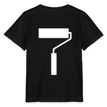 Pinceau Peinture Peintre Vernis Pinceaux Peinture - T-shirt bio MINI CREATOR Stanley/Stella Enfant - noir - Devant - Mikhail (115cm)