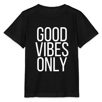 Bonnes vibrations seulement - T-shirt bio MINI CREATOR Stanley/Stella Enfant - noir - Devant - Mikhail (115cm)