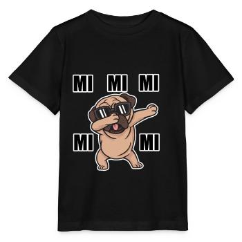 Lustiger Spruch Ich hör nur mi mi - Stanley/Stella Kinder T-Shirt MINI CREATOR  - Schwarz - Vorne - Mikhail (115cm)