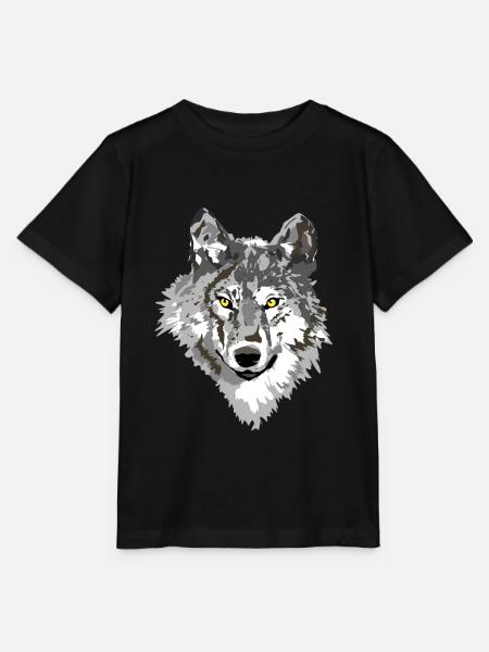 Wolf dark - Stanley/Stella Kinder T-Shirt MINI CREATOR  - Schwarz