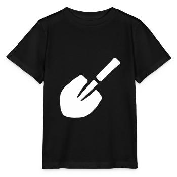 Pelle jardinier bêche jardin hobby jardinier - T-shirt bio MINI CREATOR Stanley/Stella Enfant - noir - Devant - Mikhail (115cm)