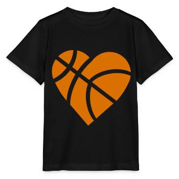 Joueur de basket basket- coeur basket- - T-shirt bio MINI CREATOR Stanley/Stella Enfant - noir - Devant - Mikhail (115cm)