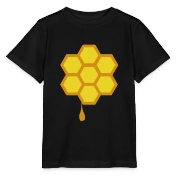 Miel abeille cadeau nid d'abeille insectes apiculteur - T-shirt bio MINI CREATOR Stanley/Stella Enfant - noir - Devant - Mikhail (115cm)