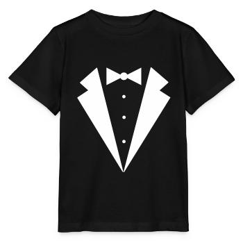 Anzug Anlass Geschenk schön Kinder Fliege Schick - Stanley/Stella Kinder T-Shirt MINI CREATOR  - Schwarz - Vorne - Mikhail (115cm)