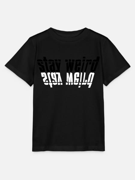 Stay Weird Gespiegelt - Stanley/Stella Kinder T-Shirt MINI CREATOR  - Schwarz
