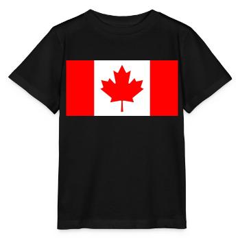 Canada flag - Stanley/Stella MINI CREATOR Kids’ T-Shirt - black - Front - Mikhail (115cm)