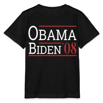 Vintage Barack Obama Joe Biden 2008 I - T-shirt bio MINI CREATOR Stanley/Stella Enfant - noir - Devant - Mikhail (115cm)