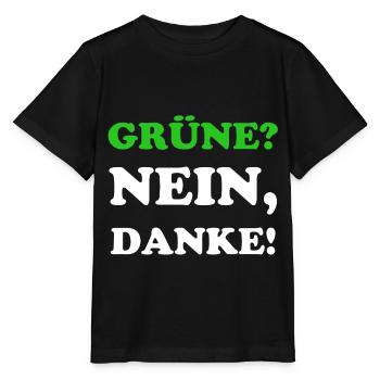 Grüne Nein Danke Wahlen Politik Geschenk - Stanley/Stella Kinder T-Shirt MINI CREATOR  - Schwarz - Vorne - Mikhail (115cm)