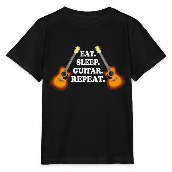 Rock Music Rock and Roll Guitar - Stanley/Stella Kinder T-Shirt MINI CREATOR  - Schwarz - Vorne - Mikhail (115cm)