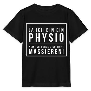 Ja ich bin Physio nein ich werde dich nicht - Stanley/Stella Kinder T-Shirt MINI CREATOR  - Schwarz - Vorne - Mikhail (115cm)