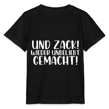 Und Zack wieder unbeliebt gemacht! - Stanley/Stella Kinder T-Shirt MINI CREATOR  - Schwarz - Vorne - Mikhail (115cm)