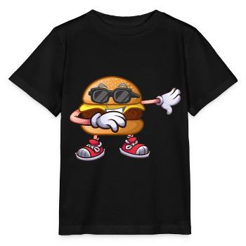Cheeseburger Geschenk - Stanley/Stella Kinder T-Shirt MINI CREATOR  - Schwarz - Vorne - Mikhail (115cm)