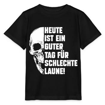 Schlechte Laune Skelett Montag - Stanley/Stella Kinder T-Shirt MINI CREATOR  - Schwarz - Vorne - Mikhail (115cm)