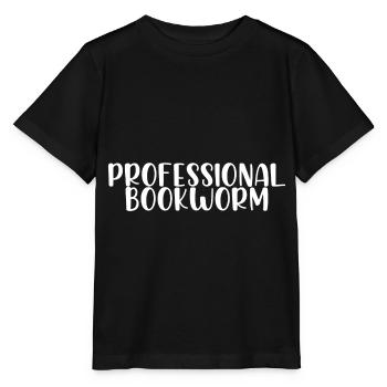 Professional bookworm - Stanley/Stella MINI CREATOR Kids’ T-Shirt - black - Front - Mikhail (115cm)