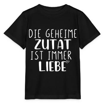 Die geheime Zutat ist immer Liebe - Stanley/Stella Kinder T-Shirt MINI CREATOR  - Schwarz - Vorne - Mikhail (115cm)