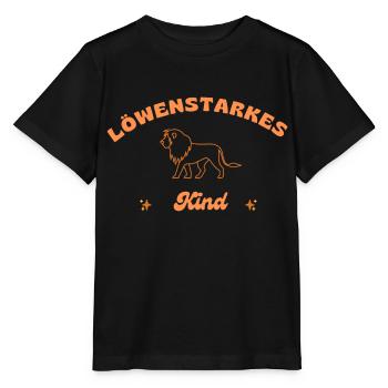 Löwenstarkes Kind - Stanley/Stella Kinder T-Shirt MINI CREATOR  - Schwarz - Vorne - Mikhail (115cm)