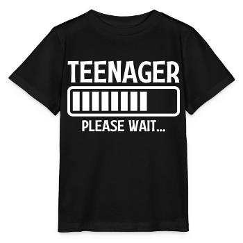 Teenager bitte warten - Stanley/Stella Kinder T-Shirt MINI CREATOR  - Schwarz - Vorne - Mikhail (115cm)