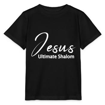 Christian Design Jesus, Ultimate Shalom - Stanley/Stella MINI CREATOR Kids’ T-Shirt - black - Front - Mikhail (115cm)