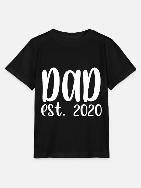 Dad est 2020 - Stanley/Stella Kinder T-Shirt MINI CREATOR  - Schwarz