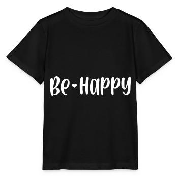 Be Happy - Stanley/Stella MINI CREATOR Kids’ T-Shirt - black - Front - Mikhail (115cm)