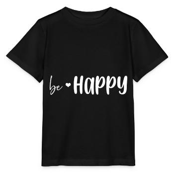 Be Happy - Stanley/Stella MINI CREATOR Kids’ T-Shirt - black - Front - Mikhail (115cm)