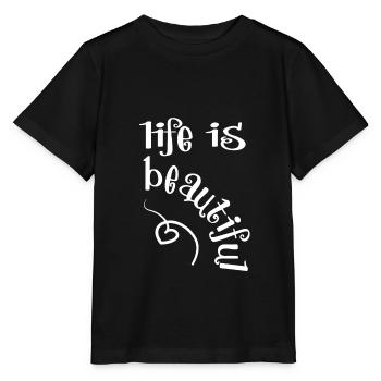 Christian Design La vie est belle - T-shirt bio MINI CREATOR Stanley/Stella Enfant - noir - Devant - Mikhail (115cm)
