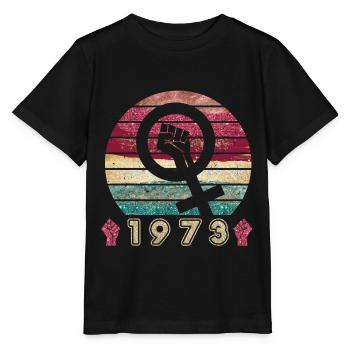 Pro Choice 1973 Frauenrechte - Stanley/Stella Kinder T-Shirt MINI CREATOR  - Schwarz - Vorne - Mikhail (115cm)