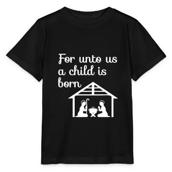 Crèche de Noël chrétienne - T-shirt bio MINI CREATOR Stanley/Stella Enfant - noir - Devant - Mikhail (115cm)