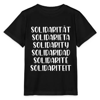 Solidarität - Stanley/Stella Kinder T-Shirt MINI CREATOR  - Schwarz - Vorne - Mikhail (115cm)
